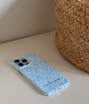 Blue Blossom phone case with delicate blue floral design